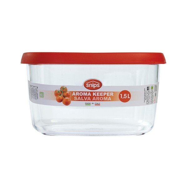 Crvena posuda za hranu Snips Snowflake, 1,5 l-image-1