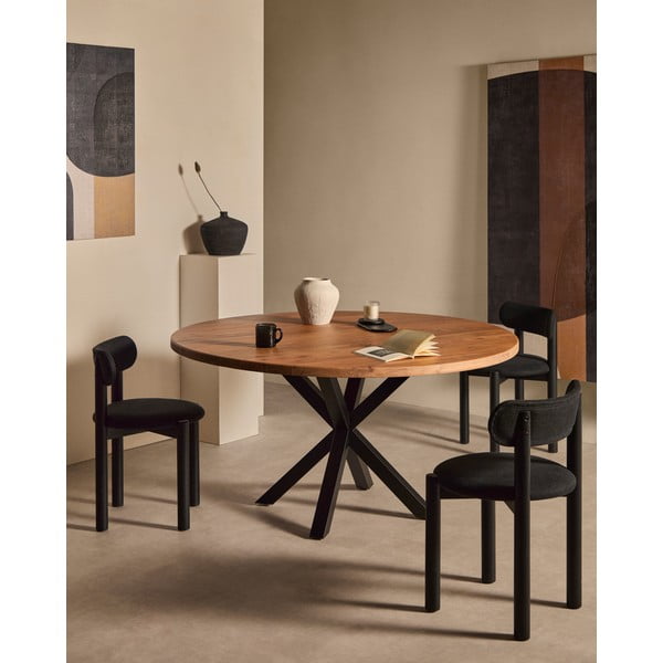 Blagovaonski stol s pločom stola od bagrema ø 150 cm Argo – Kave Home-image-1