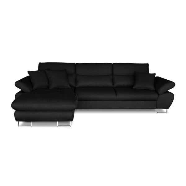 Tamno sivi kauč na razvlačenje s prostorom za odlaganje Windsor &amp; Co. Sofe Pi, lijevi kut