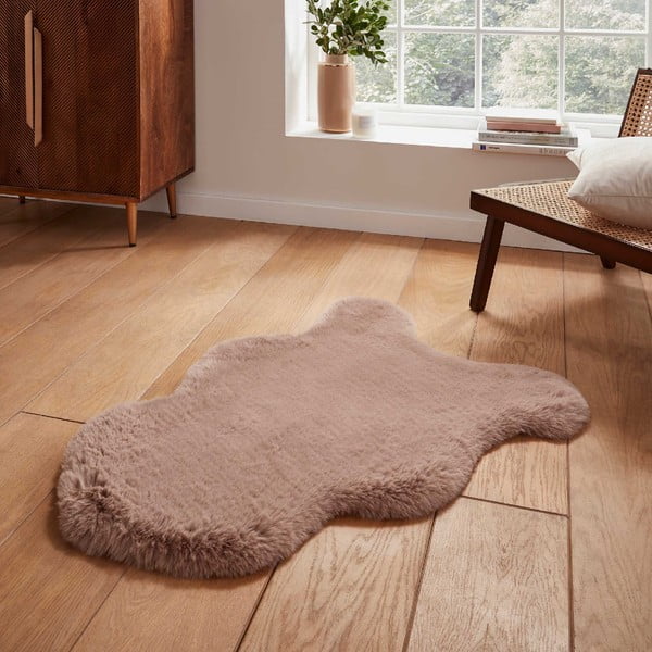 Svjetlo smeđe sintetičko krzno 60x90 cm Super Teddy – Think Rugs-image-1