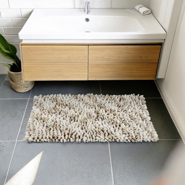 Bež tekstilna kupaonska prostirka 60x90 cm Lerici – Wenko-image-1