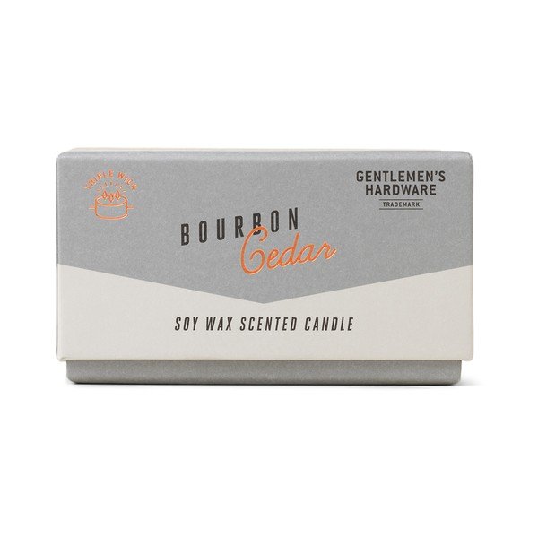 Mirisna svijeća od sojinog voska vrijeme gorenja 40 h Bourbon Cedar – Gentlemen's Hardware-image-1