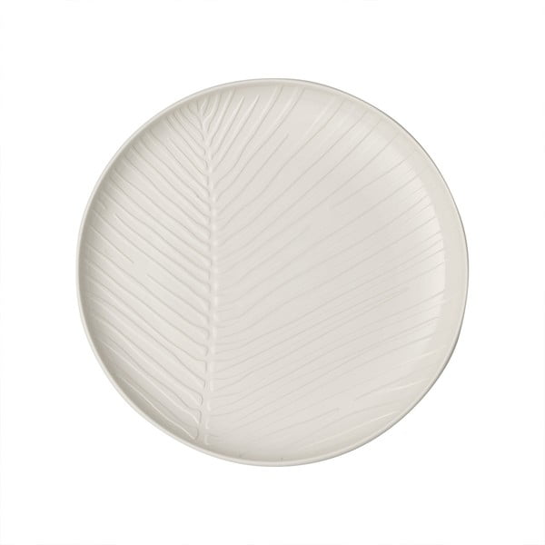 Bijela porculanska ploča Villeroy & Boch Leaf, ⌀ 24 cm