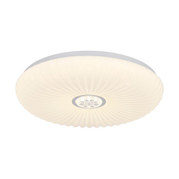 Bijela LED stropna svjetiljka s daljinskim upravljačem/s mogućnosti zatamnjivanja 38x38 cm Perola – Candellux Lighting-image-1
