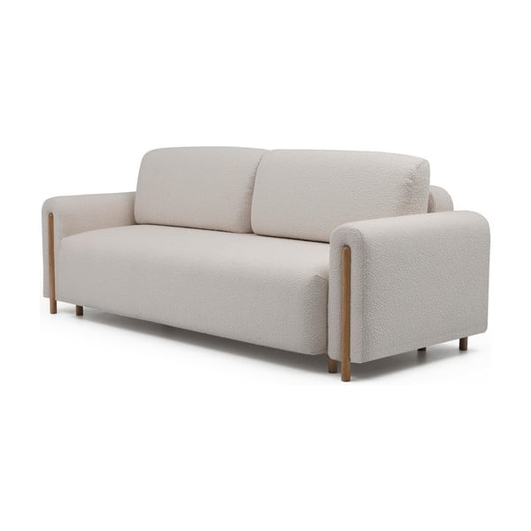 Sivo-bež sklopiva/s prostorom za odlaganje sofa od bouclé tkanine 244 cm Arcadova – ELTAP-image-2