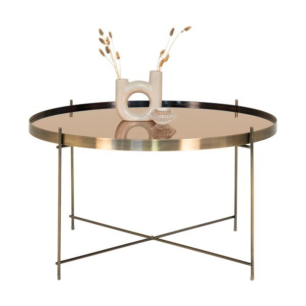 Okrugli stolić zlatne boje ø 70 cm Venezia - House Nordic-image-1