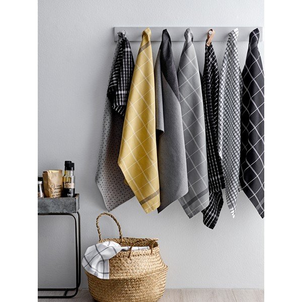 Žuti kuhinjski ručnik iz pamuka Södahl Geometric, 50 x 70 cm-image-1