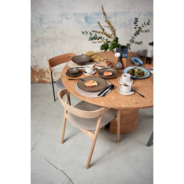 Okrugao blagovaonski stol u dekoru hrasta u prirodnoj boji ø 137 cm Cep – Teulat-image-4