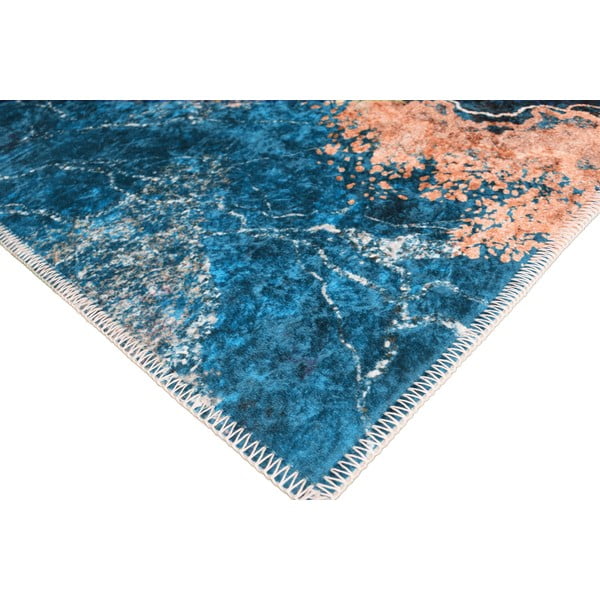 Plavo-zlatni tepih 80x50 cm - Vitaus-image-2