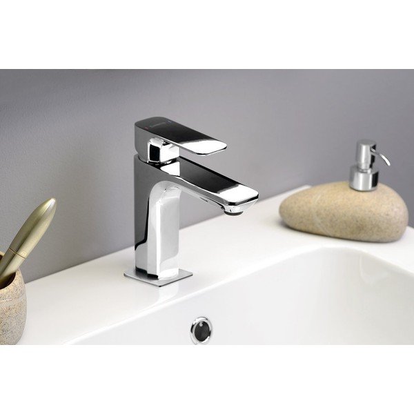 Stojeća slavina za umivaonik u sjajno srebrnoj boji Spy – Sapho-image-1