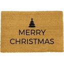 Crni otirač od prirodnih kokosovih vlakana Artsy Doormats Merry Christmas, 40 x 60 cm