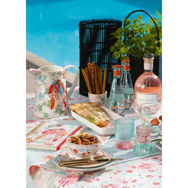 Ružičasto-zeleni stakleni svijećnjak Green Gate-image-1