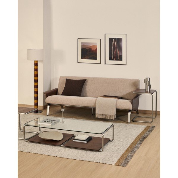 Svjetlo smeđa sofa od šenila 205 cm Amsen – Kave Home-image-1