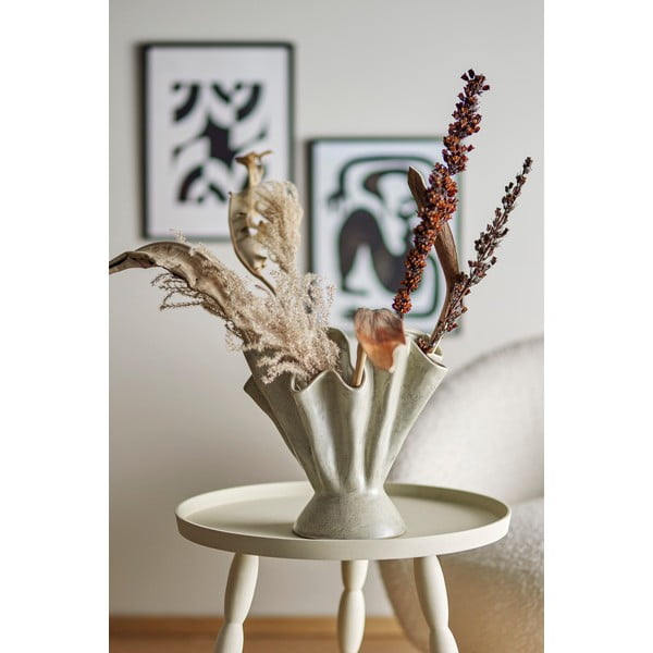 Bež ručno izrađena vaza od kamenine Plier – Bloomingville-image-1