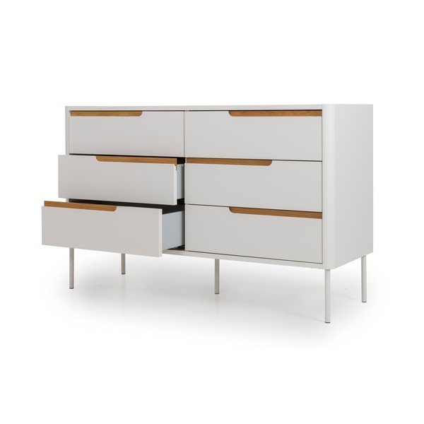 Bijela komoda Tenzo Switch, 130 x 83 cm-image-2