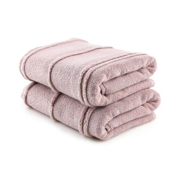 Ružičasti ručnici u setu 2 kom od frotira 50x90 cm Arden – Foutastic
