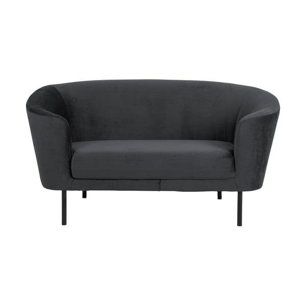 Antracit siva baršunasta sofa Actona Biloxi, 160 cm