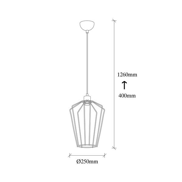 Crna metalna viseća svjetiljka Opviq lights Desponia-image-3