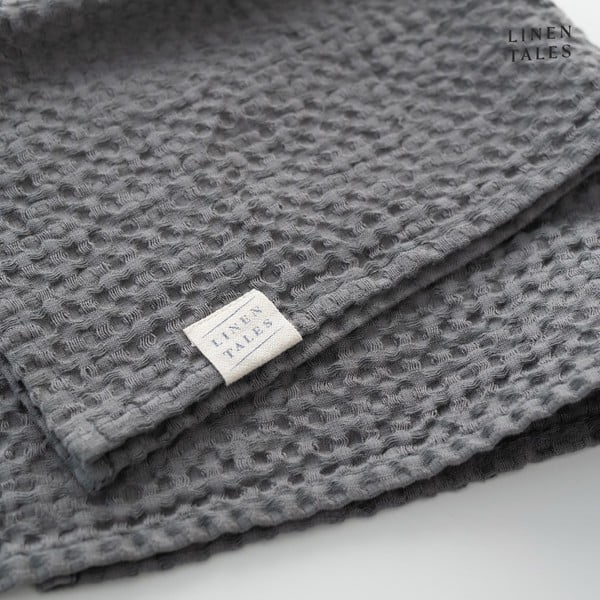 Tamno sivi ručnici i kuhinjske krpe u setu od 3 kom Honeycomb - Linen Tales-image-4