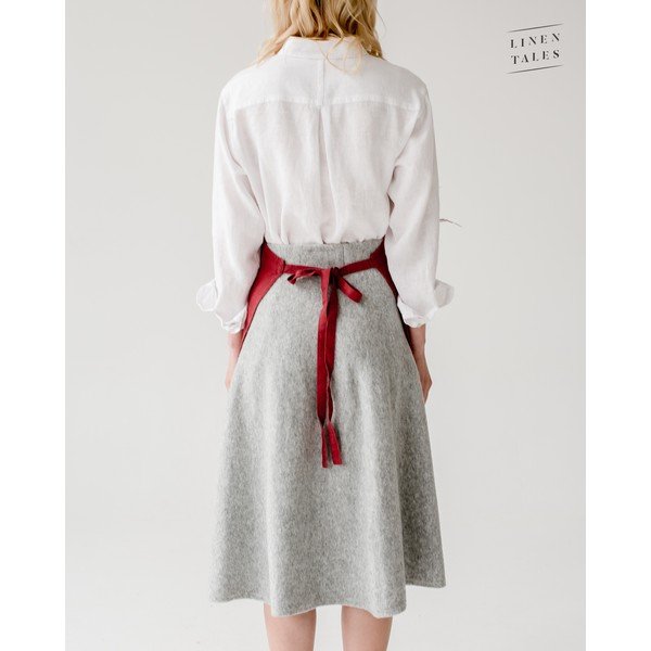 Crvena lanena pregača Linen Tales Daily Apron, 80 x 55 cm-image-4