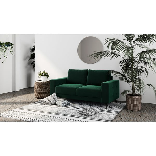 Tamnozelena baršunasta sofa Ghado Fynn, 168 cm-image-1