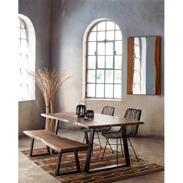 Klupa od masivnog drveta u prirodnoj boji Artur – Bizzotto-image-1