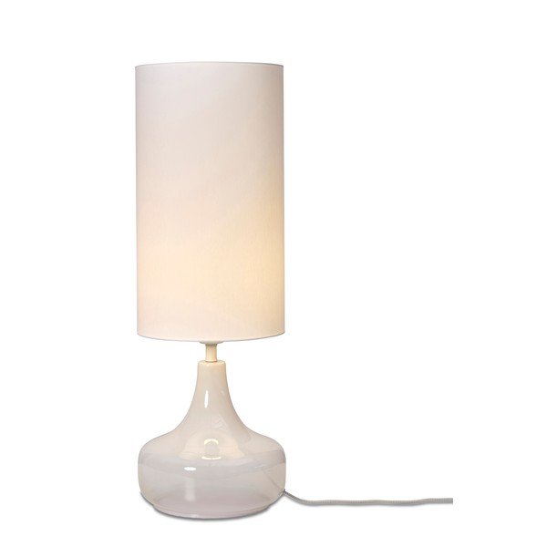 Bijela stolna lampa s tekstilnim sjenilom (visina 75 cm) Reykjavik – it's about RoMi