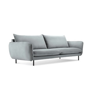 Svijetlosiva baršunasta sofa Cosmopolitan Design Vienna, 230 cm