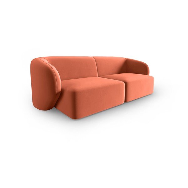 Ružičasta baršunasti sofa 188 cm Paolo – Milo Casa-image-2