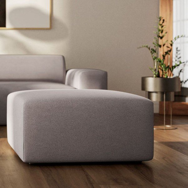 Sivi baršunast tabure Villet – Rodier-image-4