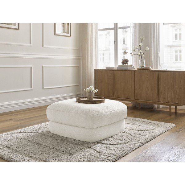 Bijeli tabure od bouclé tkanine Leonore – Bobochic Paris-image-3