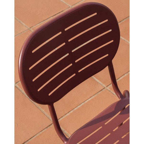 Bordo metalna vrtna stolica Brai – Kave Home-image-2