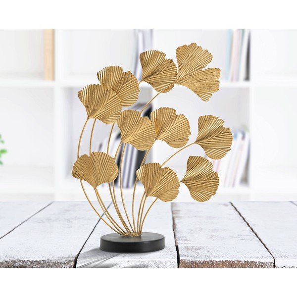 Metalni kipić u zlatnom dekoru Mauro Ferretti Wind Leaf-image-1