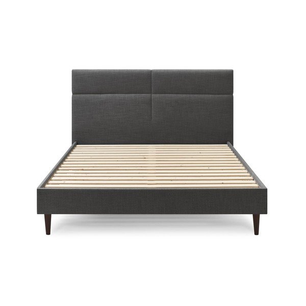 Crni bračni krevet Bobochic Paris Elyna Dark, 160 x 200 cm-image-1