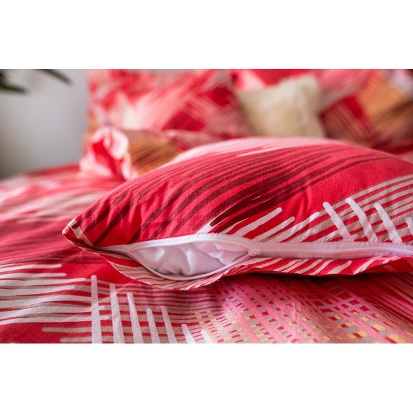 Crvena pamučna posteljina 140x200 cm LP Dita Red - Cotton House-image-1