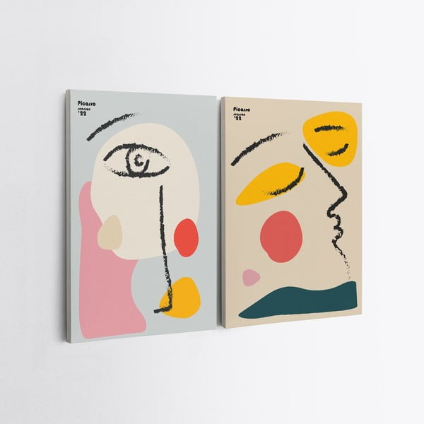 Slike u setu 2 kom 50x70 cm Faces – Wallity-image-2