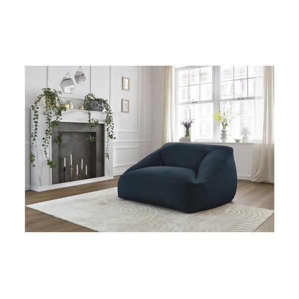 Tamno plava vreća za sjedenje od umjetnog krzna Lilibet – Bobochic Paris-image-1