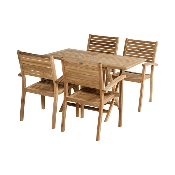 Vrtna stolica od masivnog drveta u prirodnoj boji Sunderland – Hartman-image-4