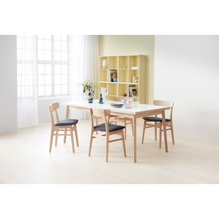 Plava/u prirodnoj boji blagovaonska stolica od punog hrasta Mosbøl – Hammel Furniture