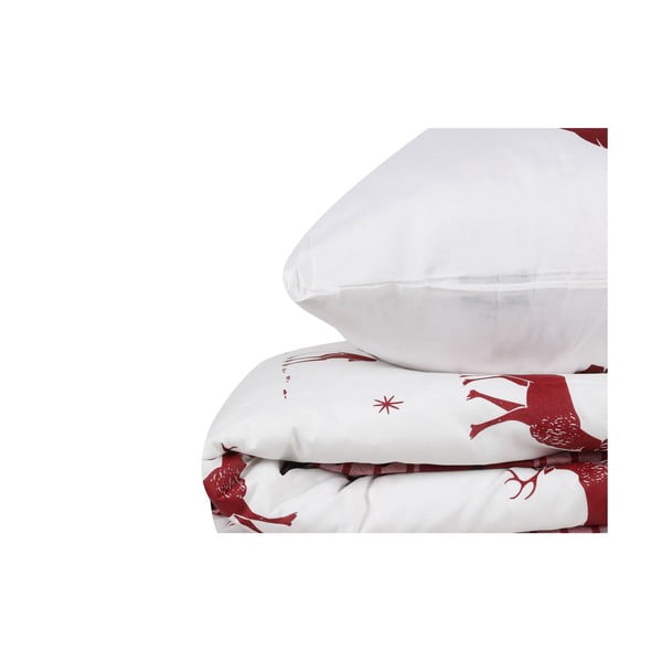 Pamučna posteljina s plahtom Mijolnir Geyik Claret Red, 200 x 220 cm-image-4