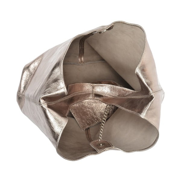 Zlatna kožnu ručna torbica Sophia Cardoni Lucia-image-3