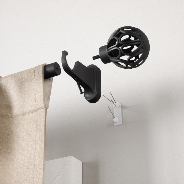 Mat crna željezna proširiva karniša 107 - 305 cm Aria – Umbra-image-3
