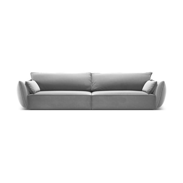 Svijetlo siva baršunasta sofa 248 cm Vanda – Mazzini Sofas