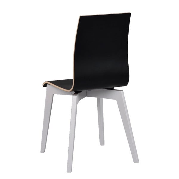 Crna blagovaonska stolica s bijelim nogama Rowico Grace-image-2