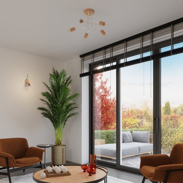 Stropna svjetiljka u prirodnoj boji 15x61 cm Tumber – Sollux-image-3