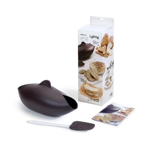 Set crnih silikonskih kalupa i lopatica za pečenje kruha Lékué-image-2