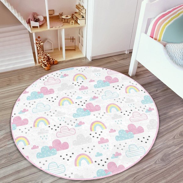 Bijeli dječji tepih ø 120 cm Comfort – Mila Home-image-2