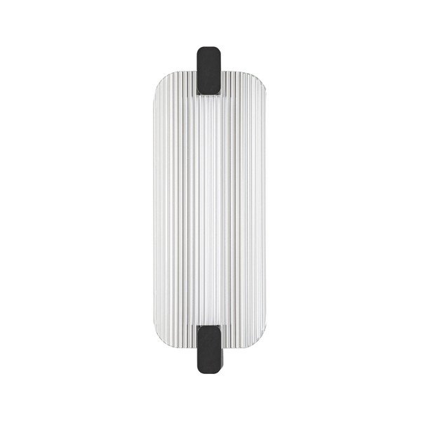 Mat crna staklena LED zidna lampa Emery – Nova Luce