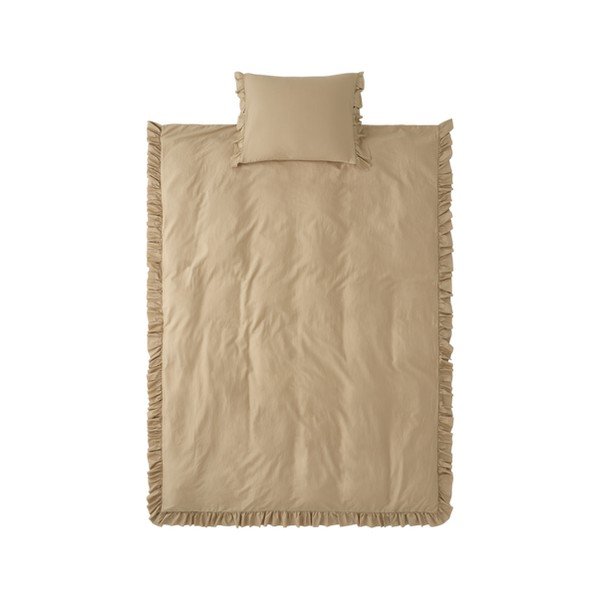 Svijetlo zelena/kaki zelena posteljina za krevet za jednu osobu od pamučnog satena 150x210 cm Gloria – Ellos Home