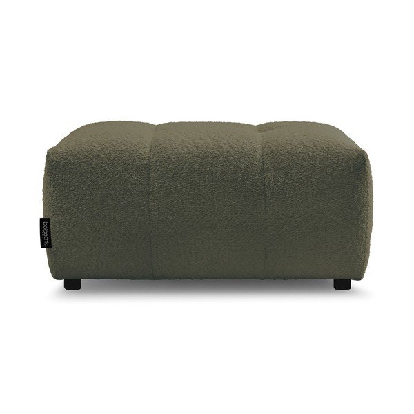 Kaki zeleni tabure od bouclé tkanine Roxelane – Bobochic Paris